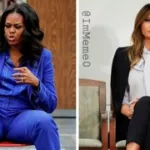 Melania Trump and Michelle Obama.