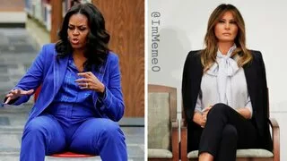 Melania Trump and Michelle Obama.